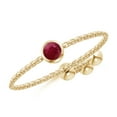 thumbnail image 1 of ANGARA Natural Bezel-Set Round Ruby Bolo Ring in 14K Yellow Gold for Women (Size-3mm) | July Birthstone, Birthday, Anniversary, Jewelry Gift for Women | Natural Ruby Ring, 1 of 9
