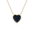 thumbnail image 1 of ANGARA Natural Bezel-Set Solitaire Heart Blue Sapphire Pendant in 14K Yellow Gold for Women (Size-4mm) | September Birthstone, Anniversary, Jewelry Gift for Women | Natural Blue Sapphire Necklace, 1 of 7