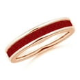 thumbnail image 1 of ANGARA Natural Channel Set Square 1.1 ct Ruby Half Eternity Ring in 14K Rose Gold for Women (Size-2.4mm) | July Birthstone Jewelry for Her | Natural Ruby Rings, 1 of 9