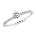 thumbnail image 1 of ANGARA Natural Classic Diamond Solitaire Ring in 14K White Gold for Women (Size-4.1mm| Color-I-J| Clarity-I1-I2) | April Birthstone, Anniversary, Jewelry Gift for Women | Natural Diamond Ring, 1 of 10