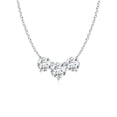 thumbnail image 1 of ANGARA Natural Classic Trio Diamond Necklace in 14K White Gold for Women (Size-5mm| Color-G| Clarity-VS2) | April Birthstone, Birthday, Anniversary, Jewelry Gift for Women | Natural Diamond Necklace, 1 of 8