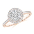 thumbnail image 1 of ANGARA Natural Composite Diamond Halo Engagement Ring in 14K Rose Gold for Women (Size-2.8mm| Color-H| Clarity-SI2) | April Birthstone, Anniversary, Jewelry Gift for Women | Natural Diamond Ring, 1 of 8