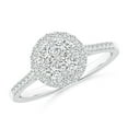 thumbnail image 1 of ANGARA Natural Composite Diamond Halo Engagement Ring in 14K White Gold for Women (Size-2.6mm| Color-H| Clarity-SI2) | April Birthstone, Anniversary, Jewelry Gift for Women | Natural Diamond Ring, 1 of 9