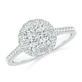 thumbnail image 1 of ANGARA Natural Composite Diamond Halo Engagement Ring in 14K White Gold for Women (Size-2.8mm| Color-G| Clarity-VS2) | April Birthstone, Anniversary, Jewelry Gift for Women | Natural Diamond Ring, 1 of 9