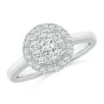 thumbnail image 1 of ANGARA Natural Composite Diamond Halo Ring with Milgrain in 14K White Gold for Women (Size-3.6mm| Color-G| Clarity-VS2) | April Birthstone, Anniversary, Jewelry Gift for Women | Natural Diamond Ring, 1 of 9