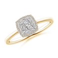 thumbnail image 1 of ANGARA Natural Cushion Composite Diamond Halo Ring in 14K Yellow Gold for Women (Size-2.8mm| Color-I-J| Clarity-I1-I2) | April Birthstone, Anniversary, Jewelry Gift for Women | Natural Diamond Ring, 1 of 9