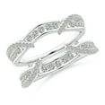 thumbnail image 1 of ANGARA Natural Diamond Cathedral Ring Wrap in 14K White Gold for Women (Size-1.7mm| Color-K| Clarity-I3) | April Birthstone, Anniversary, Jewelry Gift for Women | Natural Diamond Ring, 1 of 11