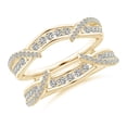 thumbnail image 1 of ANGARA Natural Diamond Cathedral Ring Wrap in 14K Yellow Gold for Women (Size-1.7mm| Color-K| Clarity-I3) | April Birthstone, Anniversary, Jewelry Gift for Women | Natural Diamond Ring, 1 of 11