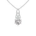 thumbnail image 1 of ANGARA Natural Diamond Celtic Knot Pendant in 14K White Gold for Women (Size-5.9mm| Color-I-J| Clarity-I1-I2) | April Birthstone, Anniversary, Jewelry Gift for Women | Natural Diamond Necklace, 1 of 7