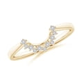 thumbnail image 1 of ANGARA Natural Diamond Curved Wedding Ring in 14K Yellow Gold for Women (Size-1.35mm | Color-H | Clarity-SI2) | April Birthstone, Birthday, Anniversary, Jewelry Gift for Women | Natural Diamond Ring, 1 of 10