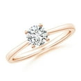 thumbnail image 1 of ANGARA Natural Diamond Engagement Ring in 14K Rose Gold for Women (Size-5.9mm| Color-H| Clarity-SI2) | April Birthstone, Anniversary, Jewelry Gift for Women | Natural Diamond Ring, 1 of 10