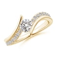 thumbnail image 1 of ANGARA Natural Diamond Engagement Ring in 14K Yellow Gold for Women (Size-5.1mm| Color-I-J| Clarity-I1-I2) | April Birthstone, Anniversary, Jewelry Gift for Women | Natural Diamond Ring, 1 of 9