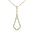 thumbnail image 1 of ANGARA Natural Diamond Geometric Drop Pendant in 14K Yellow Gold for Women (Size-1.7mm| Color-H| Clarity-SI2) | April Birthstone, Anniversary, Jewelry Gift for Women | Natural Diamond Necklace, 1 of 8