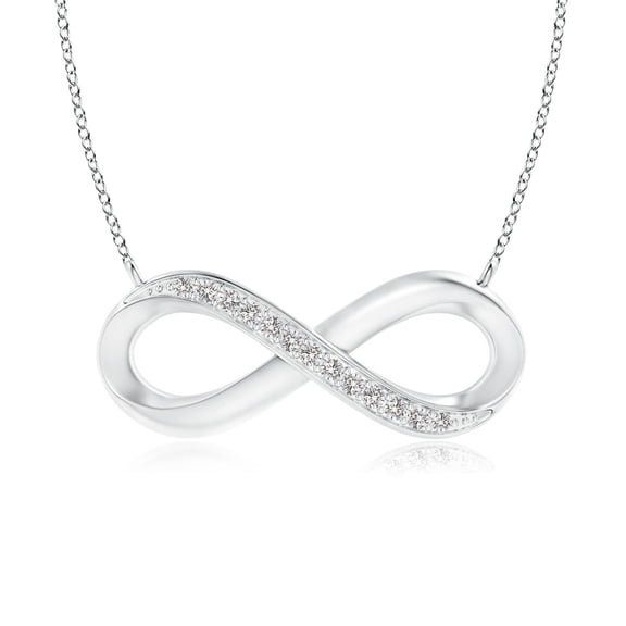 ANGARA Natural Diamond Infinity Pendant Nacklace in Sterling Silver for Women | April Birthstone, Anniversary, Jewelry Gift for Women | Natural Diamond Necklace