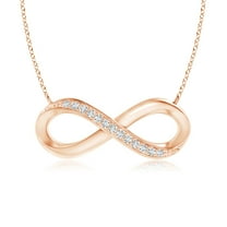 ANGARA Natural Diamond Infinity Pendant Necklace for Women in 14K Rose Gold (Size-1mm| Color-G| Clarity-VS2) | April Birthstone, Anniversary, Jewelry Gift for Women | Natural Diamond Necklace