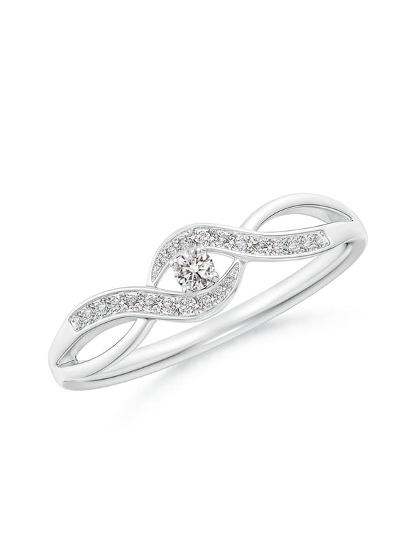 Natural Diamond Infinity Promise Ring in 925 Sterling Silver for Women (Size-2.2mm| Color-I-J| Clarity-I1-I2) | April Birthstone, Anniversary, Jewelry Gift for Women | Natural Diamond Ring