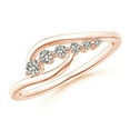 thumbnail image 1 of ANGARA Natural Diamond Journey Bypass Ring in 14K Rose Gold for Women (Size-2.4mm | Color-K | Clarity-I3) | April Birthstone, Birthday, Anniversary, Jewelry Gift for Women | Natural Diamond Ring, 1 of 7