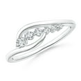 thumbnail image 1 of ANGARA Natural Diamond Journey Bypass Ring in 14K White Gold for Women (Size-2.4mm | Color-G | Clarity-VS2) | April Birthstone, Birthday, Anniversary, Jewelry Gift for Women | Natural Diamond Ring, 1 of 8