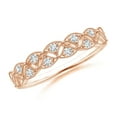 thumbnail image 1 of ANGARA Natural Diamond Leaf Cutout Wedding Band in 14K Rose Gold for Women (Size-1.6mm| Color-G| Clarity-VS2) | April Birthstone, Anniversary, Jewelry Gift for Women | Natural Diamond Ring, 1 of 9