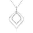 thumbnail image 1 of ANGARA Natural Diamond Leaf-Shaped Drop Pendant in 14K White Gold for Women (Size-1.35mm| Color-G| Clarity-VS2) | April Birthstone, Anniversary, Jewelry Gift for Women | Natural Diamond Necklace, 1 of 8