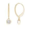 thumbnail image 1 of ANGARA Natural Diamond Leverback Drop Earrings in 14K Yellow Gold for Women (Size-3.8mm| Color-H| Clarity-SI2) | April Birthstone, Anniversary, Jewelry Gift for Women | Natural Diamond Earrings, 1 of 6