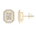 thumbnail image 1 of ANGARA Natural Diamond Octagon Stud Earrings in 14K Yellow Gold for Women (Size-2.2mm| Color-I-J| Clarity-I1-I2) | April Birthstone, Anniversary, Jewelry Gift for Women | Natural Diamond Earrings, 1 of 8