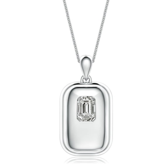 ANGARA Natural Diamond Pendant Necklace for Men in Sterling Silver ...