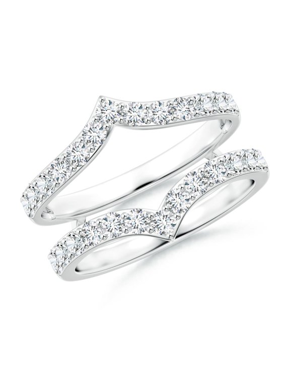 Natural Diamond Ring for Women - Diamond Stackable Ring in 14K White Gold | Ring Size - 5