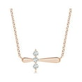 thumbnail image 1 of ANGARA Natural Diamond Sideways Cross Necklace in 14K Rose Gold for Women (Size-2mm| Color-G| Clarity-VS2) | April Birthstone, Birthday, Anniversary, Jewelry Gift for Women | Natural Diamond Necklace, 1 of 9