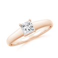 thumbnail image 1 of ANGARA Natural Diamond Solitaire Engagement Ring in 14K Rose Gold for Women (Size-4.4mm| Color-H| Clarity-SI2) | April Birthstone, Anniversary, Jewelry Gift for Women | Natural Diamond Ring, 1 of 8