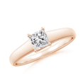thumbnail image 1 of ANGARA Natural Diamond Solitaire Engagement Ring in 14K Rose Gold for Women (Size-4.4mm| Color-I-J| Clarity-I1-I2) | April Birthstone, Anniversary, Jewelry Gift for Women | Natural Diamond Ring, 1 of 8