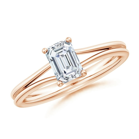 ANGARA Natural Diamond Solitaire Engagement Ring in 14K Rose Gold for Women (Size-6.5x4.5mm| Color-G| Clarity-VS2) | April Birthstone, Anniversary, Jewelry Gift for Women | Natural Diamond Ring