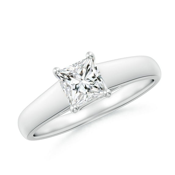 ANGARA Natural Diamond Solitaire Engagement Ring in 14K White Gold for Women (Size-4.9mm| Color-H| Clarity-SI2) | April Birthstone, Anniversary, Jewelry Gift for Women | Natural Diamond Ring