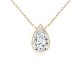 thumbnail image 1 of ANGARA Natural Diamond Solitaire Pendant in 14K Yellow Gold for Women (Size-4x2.5mm| Color-G| Clarity-VS2) | April Birthstone, Anniversary, Jewelry Gift for Women | Natural Diamond Necklace, 1 of 8