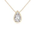 thumbnail image 1 of ANGARA Natural Diamond Solitaire Pendant in 14K Yellow Gold for Women (Size-4x2.5mm| Color-I-J| Clarity-I1-I2) | April Birthstone, Anniversary, Jewelry Gift for Women | Natural Diamond Necklace, 1 of 7