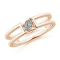 thumbnail image 1 of ANGARA Natural Diamond Solitaire Split Shank Ring in 14K Rose Gold for Women (Size-5x3mm| Color-K| Clarity-I3) | April Birthstone, Anniversary, Jewelry Gift for Women | Natural Diamond Ring, 1 of 9