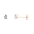 thumbnail image 1 of ANGARA Natural Diamond Solitaire Stud Earrings in 14K Rose Gold for Women (Size-3x2mm| Color-K| Clarity-I3) | April Birthstone, Anniversary, Jewelry Gift for Women | Natural Diamond Earrings, 1 of 8