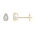 thumbnail image 1 of ANGARA Natural Diamond Solitaire Stud Earrings in 14K Yellow Gold for Women (Size-5x3mm| Color-I-J| Clarity-I1-I2) | April Birthstone, Anniversary, Jewelry Gift for Women | Natural Diamond Earrings, 1 of 8