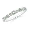 thumbnail image 1 of ANGARA Natural Diamond Stackable Fashion Ring with Milgrain in 14K White Gold for Women (Size-2mm| Color-K| Clarity-I3) | April Birthstone, Anniversary, Jewelry Gift for Women | Natural Diamond Ring, 1 of 10