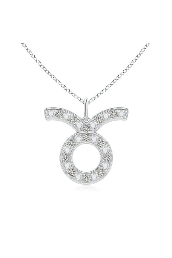 Natural Diamond Taurus Zodiac Pendant Necklace for Women in 925 Sterling Silver (Color-K, Clarity-I3) | Astrology Jewelry Gift for her | Birthday | Wedding Anniversary | Valentines Day