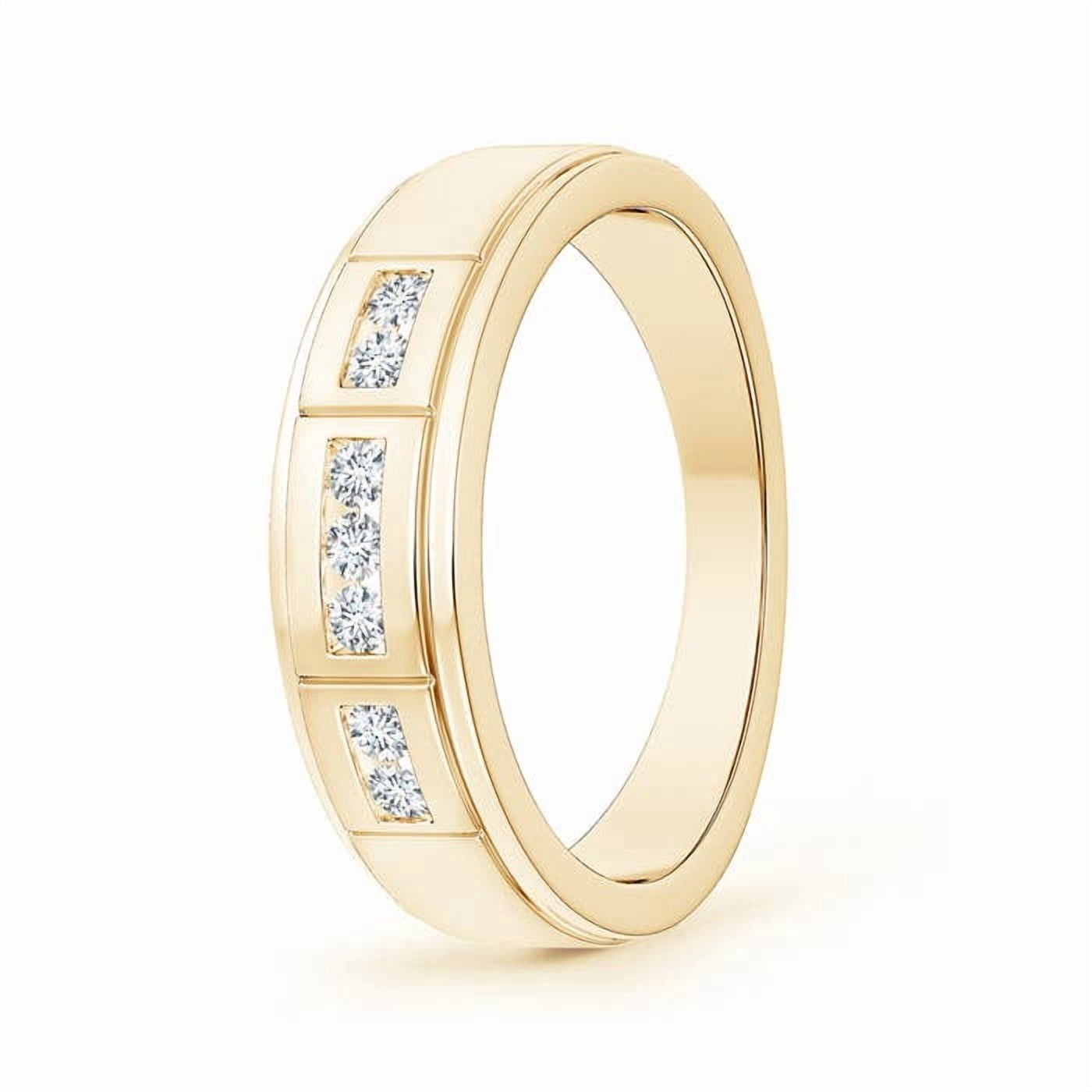 ANGARA Natural Diamond Wedding Ring for Men - Channel-Set Diamond Men's ANGARA Natural Diamond Wedding Ring for Men - Channel-Set Diamond Men's