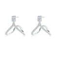 thumbnail image 1 of ANGARA Natural Emerald-Cut Diamond Cuff Earrings in 14K White Gold for Women (Size-3x2mm| Color-H| Clarity-SI2) | April Birthstone, Anniversary, Jewelry Gift for Women | Natural Diamond Earrings, 1 of 8