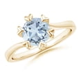 thumbnail image 1 of ANGARA Natural Heart Prong-Set 1.12 ct Aquamarine Solitaire Engagement Ring in 14K Yellow Gold for Women (Size-7mm) | March Birthstone, Anniversary, Jewelry Gift for Women | Natural Aquamarine Ring, 1 of 8