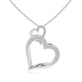 thumbnail image 1 of Angara Natural Diamond Heart Pendant Necklace for Women in 14K White Gold – April Birthstone Jewelry | Heart Shaped Diamond Pendant Necklace, 1 of 10