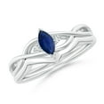 thumbnail image 1 of ANGARA Natural Marquise Sapphire and Diamond Infinity Bridal Set in 14K White Gold for Women (Size-6x3mm) | September Birthstone, Anniversary, Jewelry Gift for Women | Natural Blue Sapphire Ring, 1 of 9