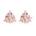 thumbnail image 1 of ANGARA Natural Martini-Set Trillion 1.2 ct Morganite Stud Earrings in 14K Rose Gold for Women | Birthday, Anniversary, Jewelry Gift for Women | Natural Morganite Earrings, 1 of 8