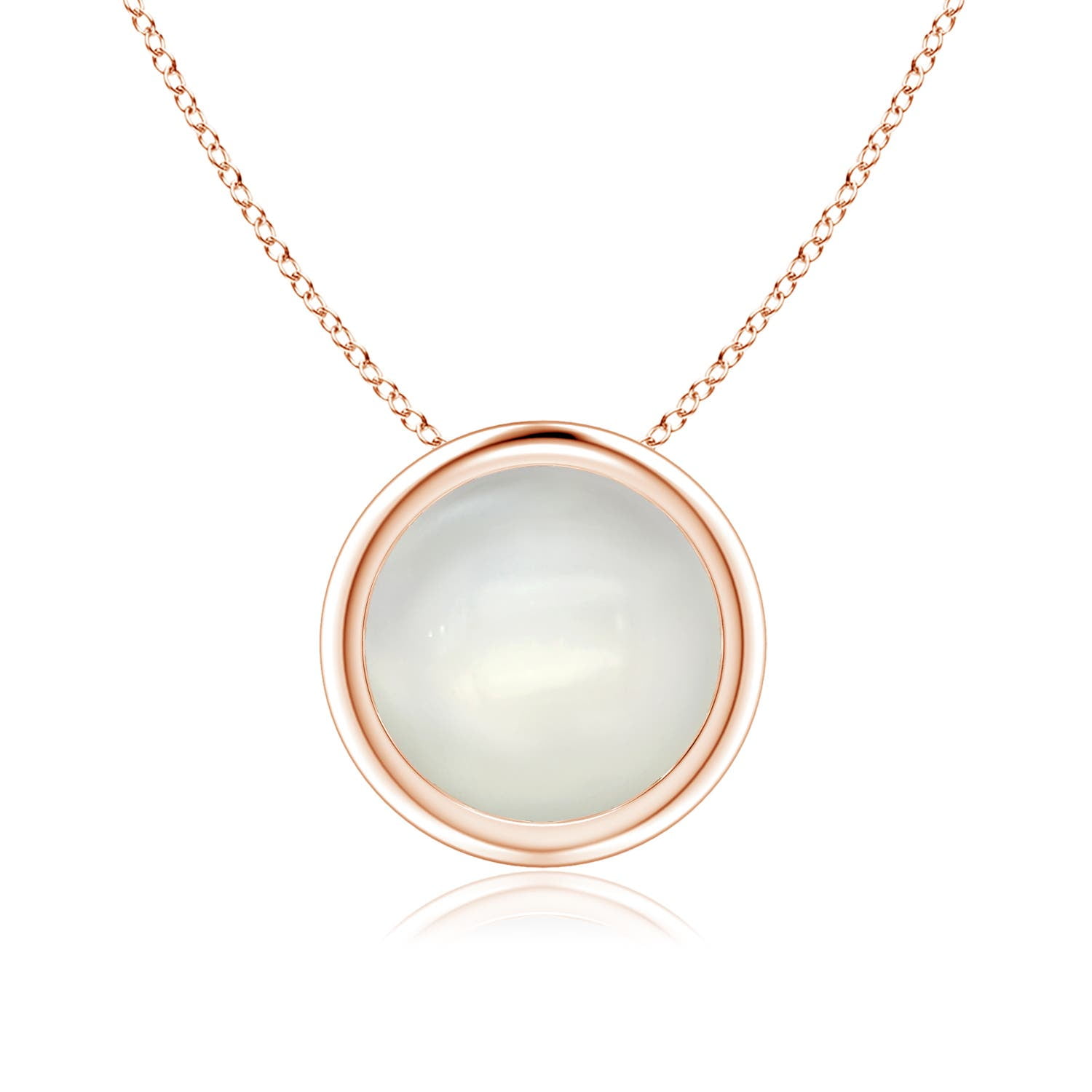 ANGARA Natural Moonstone Solitaire Pendant Necklace for Women