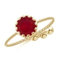 thumbnail image 1 of ANGARA Natural Multi Prong-Set 1 ct Ruby Solitaire Bolo Ring in 14K Yellow Gold for Women (Size-6mm) | July Birthstone, Birthday, Anniversary, Jewelry Gift for Women | Natural Ruby Ring, 1 of 8