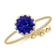 thumbnail image 1 of ANGARA Natural Multi Prong-Set Tanzanite Solitaire Bolo Ring in 14K Yellow Gold for Women (Size-6mm) | December Birthstone, Birthday, Anniversary, Jewelry Gift for Women | Natural Tanzanite Ring, 1 of 9