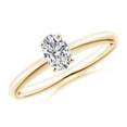 thumbnail image 1 of ANGARA Natural Oval Diamond Solitaire Engagement Ring in 14K Yellow Gold for Women (Size-6x4mm| Color-H| Clarity-SI2) | April Birthstone, Anniversary, Jewelry Gift for Women | Natural Diamond Ring, 1 of 8